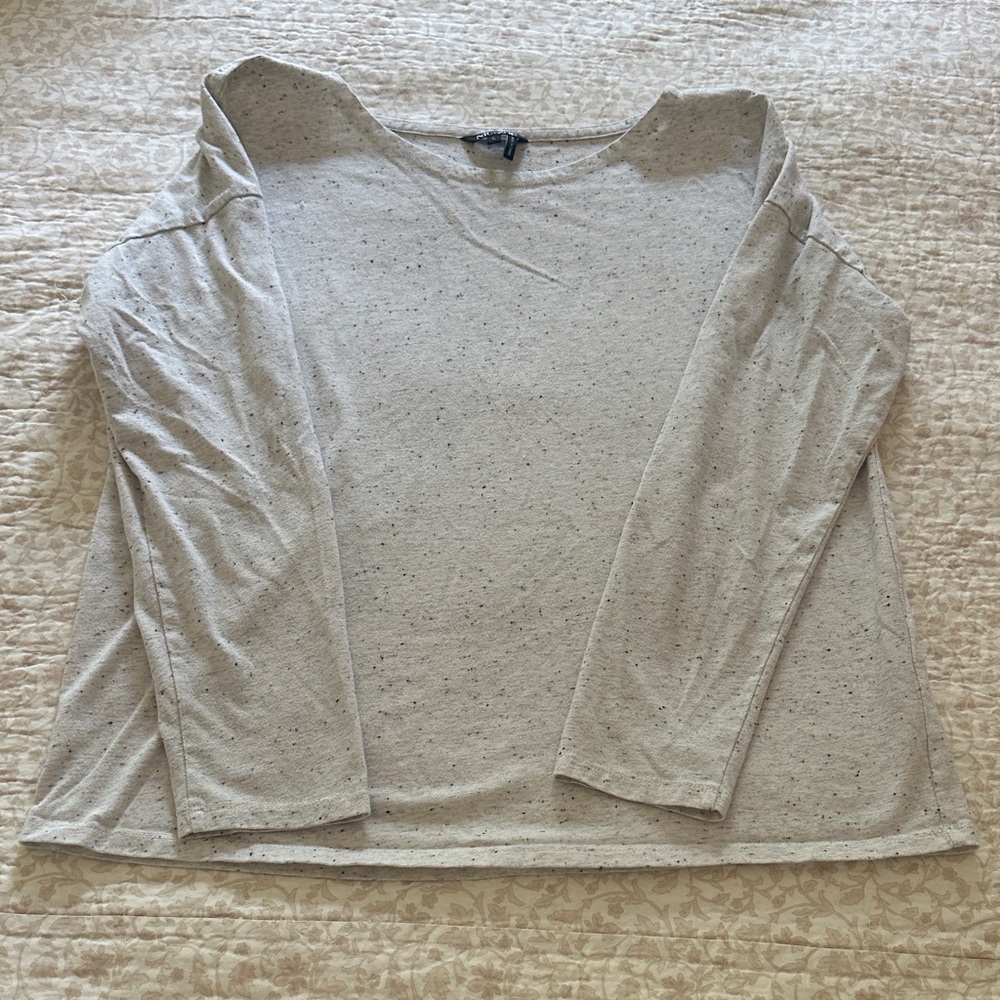 NIC+ZOE Light Gray Women's Blouse